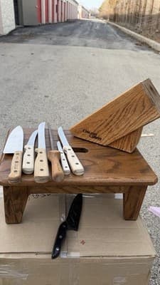 Chicago Cutlery Knife Block Set Wood Handles Chef Utility Paring Steel - Thumbnail 13
