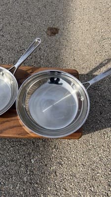 Technique Clad Tri-Ply Stainless Steel Fry Pan Set 8” 10” - Thumbnail 2