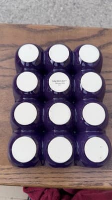 Rachael Ray Purple Stoneware Egg Tray Holder 12 Slot Kitchen Organizer - Thumbnail 6