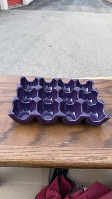 Rachael Ray Purple Stoneware Egg Tray Holder 12 Slot Kitchen Organizer - Thumbnail 3