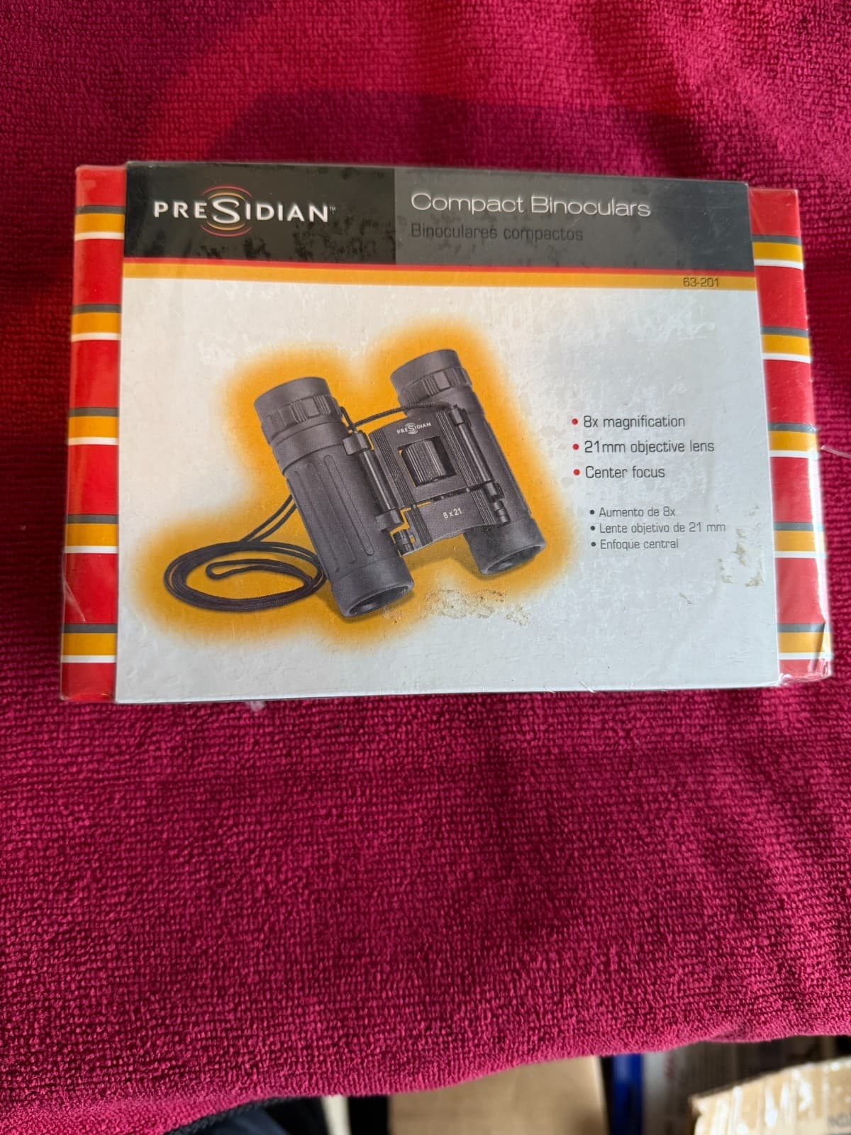 Presidian Compact Binoculars 8x21 – New Sealed Pocket Size Center Focus - Thumbnail 2