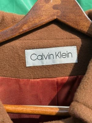Calvin Klein Wool Blend Coat Brown Saks Fifth Avenue Women’s Size 4 - Thumbnail 2