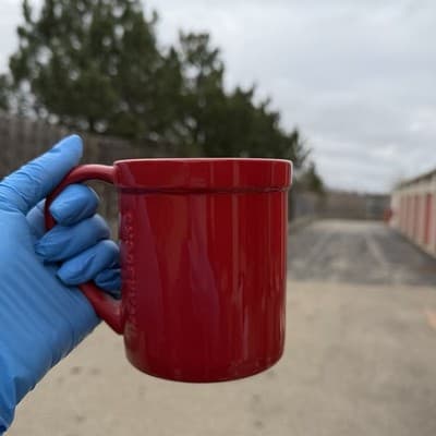 Authentic Starbucks red ceramic mug - Thumbnail 3