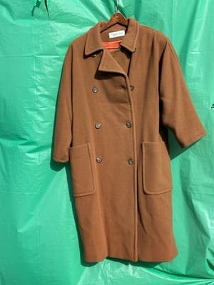 Calvin Klein Wool Blend Coat Brown Saks Fifth Avenue Women’s Size 4
