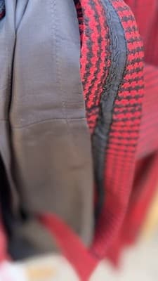 Vintage Linda Allard Ellen Tracy Houndstooth Suit Set Red Black Blazer Skirt - Thumbnail 6