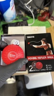 TEKKYZ Boxing Reflex Ball Training Set Headband Reaction Speed Trainer - Thumbnail 6