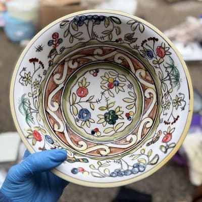 Temptations by Tara Old World Soup Salad Bowl 10”