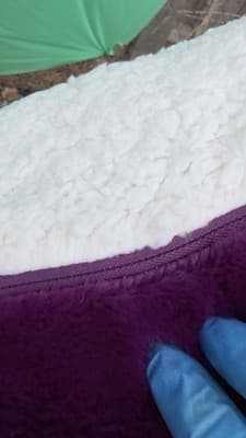 Set of 2 Faux Fur Euro Pillows 26x26 Plush Purple White Soft Decor - Thumbnail 5