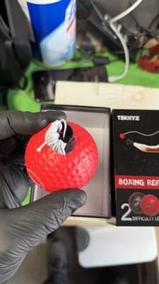 TEKKYZ Boxing Reflex Ball Training Set Headband Reaction Speed Trainer - Thumbnail 5
