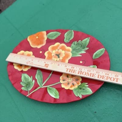 Temp-tations by Tara Oval Platter Poppy Red 10” - Thumbnail 3