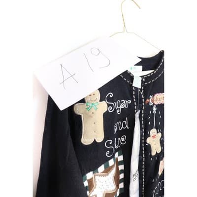 Tiara International Sugar and Spice Gingerbread Christmas Cardigan Sweater M - Thumbnail 10