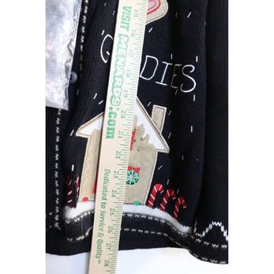 Tiara International Sugar and Spice Gingerbread Christmas Cardigan Sweater M - Thumbnail 8