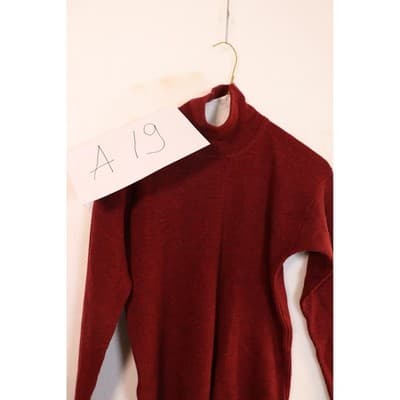 Linda Allard Ellen Tracy Petite Red 100% Pure Wool Turtleneck Sweater Small A19 - Thumbnail 7