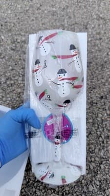 Lolita Love My Wine Glass Frosty’s Party Snowman Hand Painted NIB Gift - Thumbnail 2