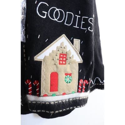 Tiara International Sugar and Spice Gingerbread Christmas Cardigan Sweater M - Thumbnail 2