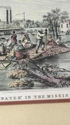 Currier & Ives “High Water in the Mississippi” Framed Print F.E. Palmer - Thumbnail 6