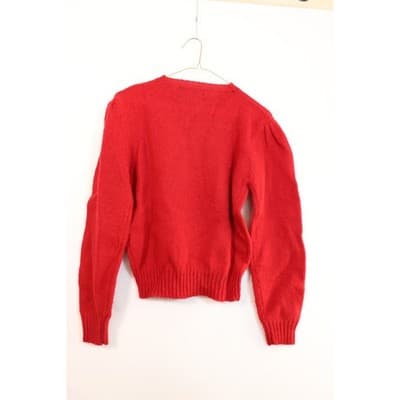 Ralph Lauren Red 100% Wool Crewneck Sweater Mens Large RN 58567 Vintage Style - Thumbnail 9