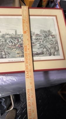 Currier & Ives “High Water in the Mississippi” Framed Print F.E. Palmer - Thumbnail 9
