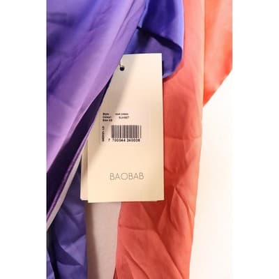 Baobab Mar Dress Sunset Purple Coral Gradient Silk Feel Resort Wear XS NWT - Thumbnail 2