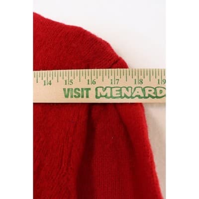 Ralph Lauren Red 100% Wool Crewneck Sweater Mens Large RN 58567 Vintage Style - Thumbnail 5