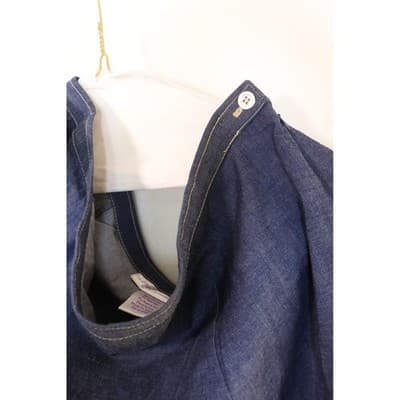 Susan Graver Denim Floral Embroidered A-Line Skirt Blue Crochet Trim A19 - Thumbnail 4