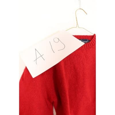 Ralph Lauren Red 100% Wool Crewneck Sweater Mens Large RN 58567 Vintage Style - Thumbnail 8