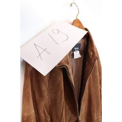Dennis Basso Boutique Brown Genuine Suede Leather Zip Up Jacket Mens Medium NWT - Thumbnail 9