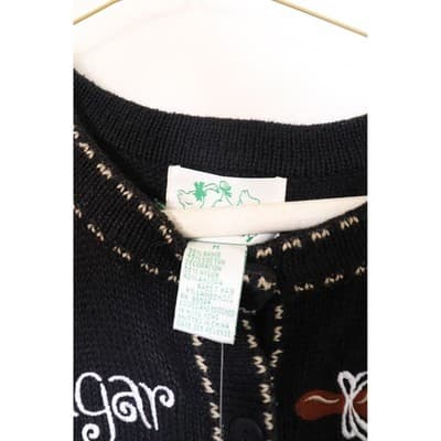 Tiara International Sugar and Spice Gingerbread Christmas Cardigan Sweater M - Thumbnail 5