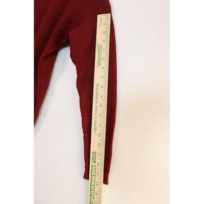 Linda Allard Ellen Tracy Petite Red 100% Pure Wool Turtleneck Sweater Small A19 - Thumbnail 3