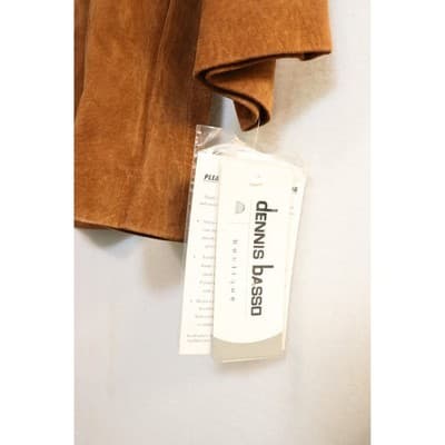 Dennis Basso Boutique Brown Genuine Suede Leather Zip Up Jacket Mens Medium NWT - Thumbnail 4