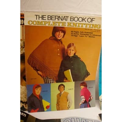 Vintage 1970s Knitting Crochet Pattern Books Bernat Family Circle Lot of 5+ - Thumbnail 4