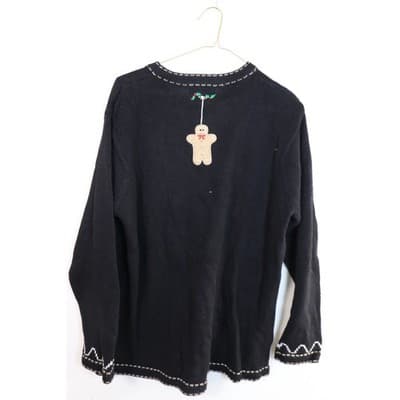 Tiara International Sugar and Spice Gingerbread Christmas Cardigan Sweater M - Thumbnail 11