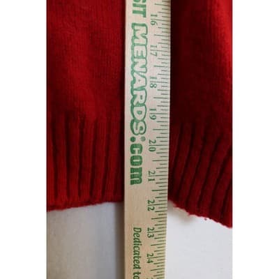 Ralph Lauren Red 100% Wool Crewneck Sweater Mens Large RN 58567 Vintage Style - Thumbnail 6
