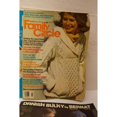 Vintage 1970s Knitting Crochet Pattern Books Bernat Family Circle Lot of 5+ - Thumbnail 2