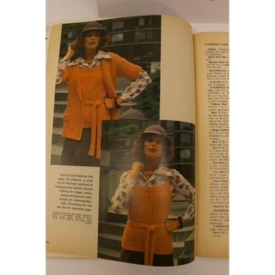 Vintage 70s 80s Knitting Crochet Pattern Book Lot McCalls Phildar Mon Tricot - Thumbnail 17