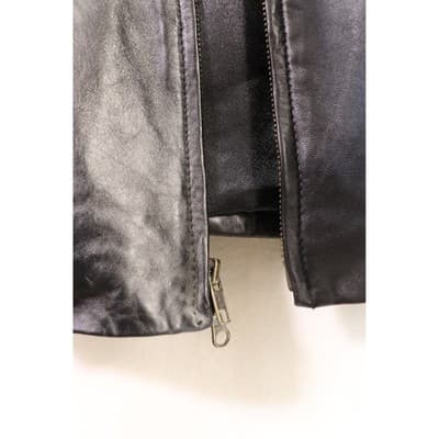 Centigrade Leather Womens Black Zip Front Long Leather Jacket Coat RN 81893 - Thumbnail 8
