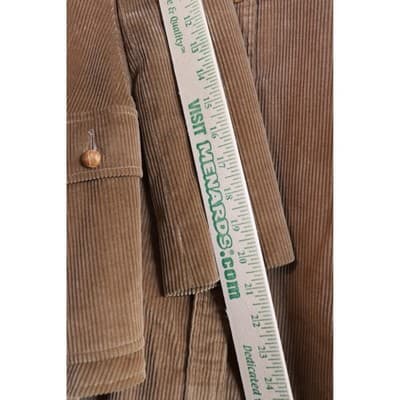 Vintage Tan Corduroy Skirt Suit Set Blazer Button Down Midi Skirt Tan 2 Piece - Thumbnail 9