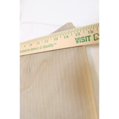 BY.DYLN Tan Pinstripe Mini Skirt Side Zip Back Cutout Hem Size XS F-3 - Thumbnail 4
