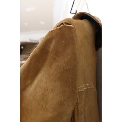 Vintage Saks Fifth Avenue Brown Suede Leather Lace Up Maxi Duster Coat 70s Boho - Thumbnail 11