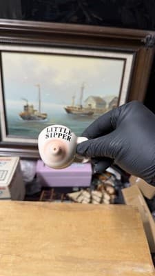 Vintage Little Sipper Novelty Ceramic Cup Breast Shaped Funny Mug - Thumbnail 4