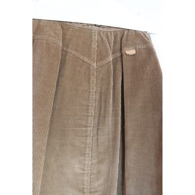 Vintage Tan Corduroy Skirt Suit Set Blazer Button Down Midi Skirt Tan 2 Piece - Thumbnail 6