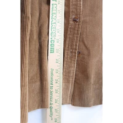 Vintage Tan Corduroy Skirt Suit Set Blazer Button Down Midi Skirt Tan 2 Piece - Thumbnail 7