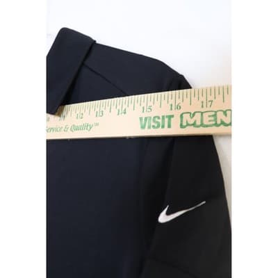 Nike Womens Short Sleeve Polo Shirt Black Four Button Placket Swoosh Logo - Thumbnail 6