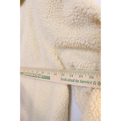 Dennis Basso Cream Faux Shearling Teddy Coat Button Front Sherpa Jacket Womens - Thumbnail 8