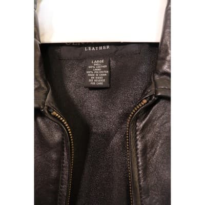 Centigrade Leather Womens Black Zip Front Long Leather Jacket Coat RN 81893 - Thumbnail 2