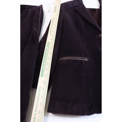 Vintage Purple Corduroy Skirt Suit Blazer and Midi Skirt Set 2 Piece Academic - Thumbnail 7