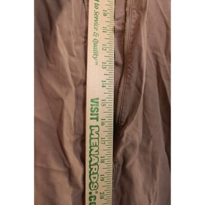 Tan Short Sleeve Utility Jumpsuit Full Zip Elastic Ankle Cuffs Twill Coveralls - Thumbnail 8