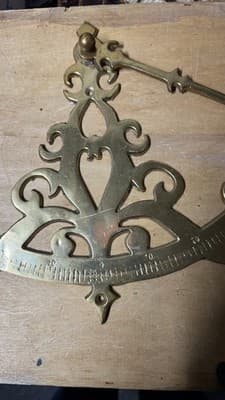 Antique Brass Sextant Scale Nautical Instrument Part Decorative Vintage - Thumbnail 5