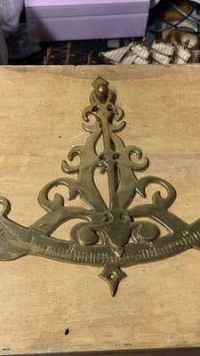 Antique Brass Sextant Scale Nautical Instrument Part Decorative Vintage - Thumbnail 8