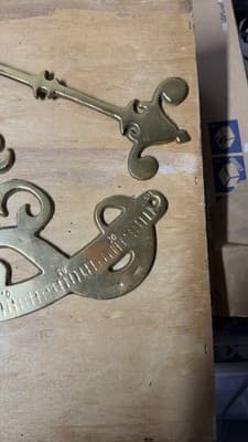 Antique Brass Sextant Scale Nautical Instrument Part Decorative Vintage - Thumbnail 4